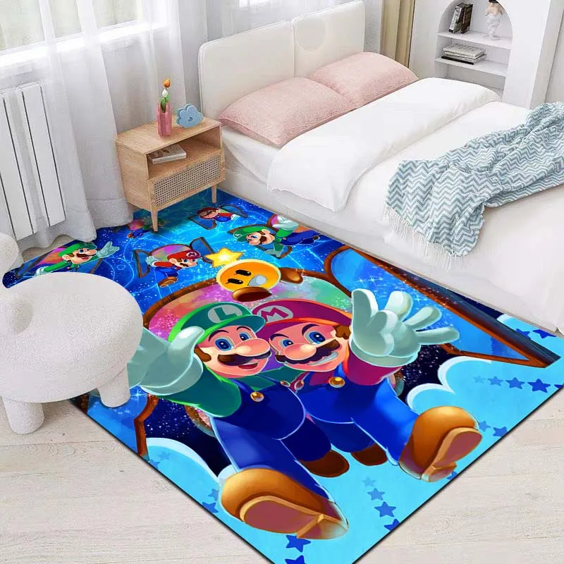 15 Sizes cartoon Super Mario Printing Carpet for Living Room Bedroom Kid's Room Home Decor Area Rug Non-slip Mat Sofa Mat
