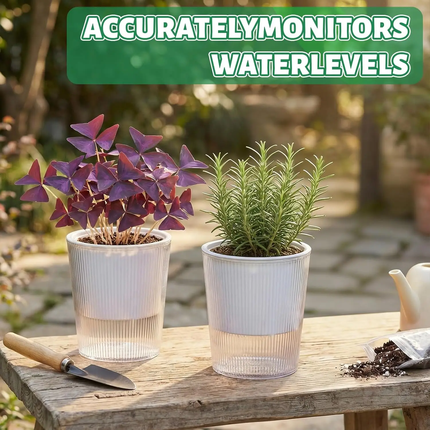 Elegant Self-Watering Planters - Anti-Rot Design for Indoor Plants and Flowers