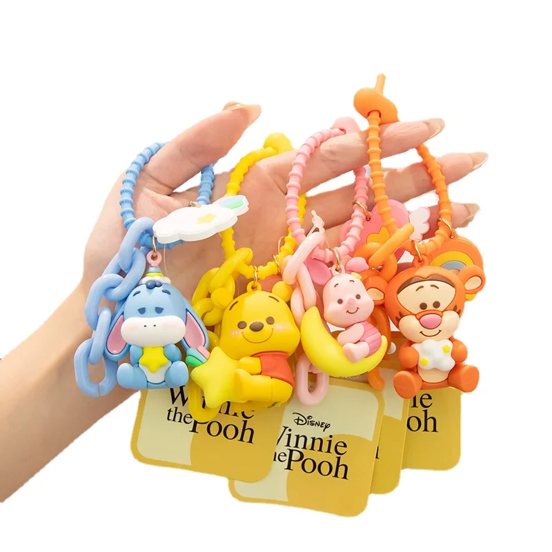 

Hot-selling fashion Disney series Kawaii Winnie the Pooh car keychain exquisite Tigger doll school bag pendant bag accessories