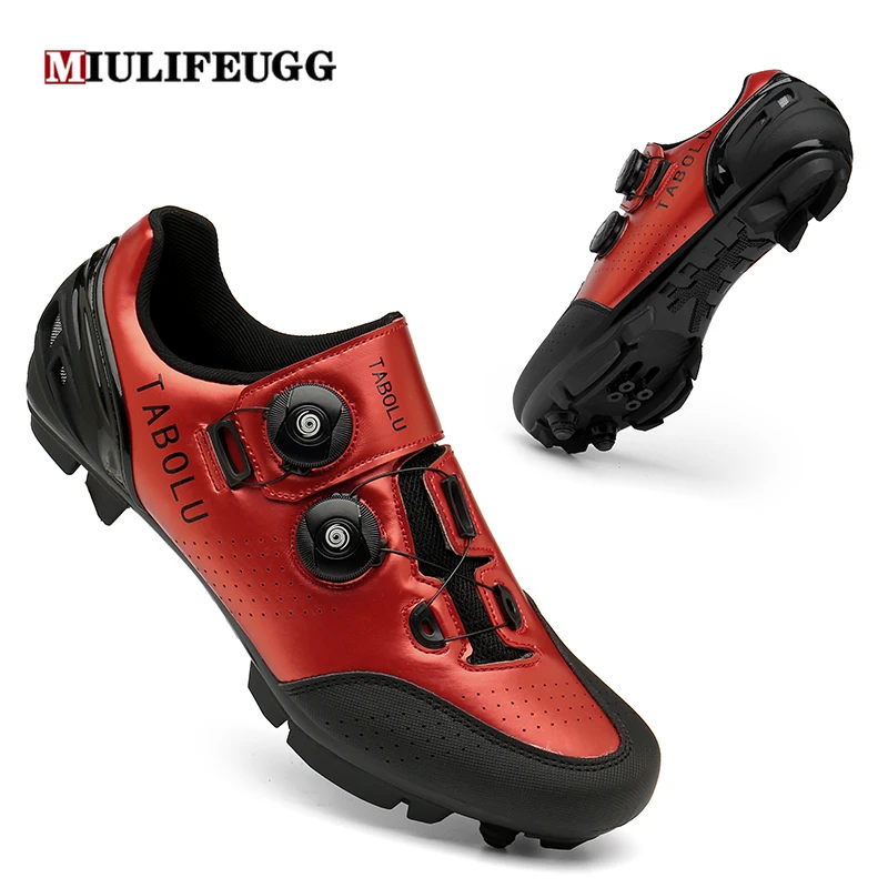 Cycling MTB Shoes Men Women Self-locking Speed Road Bike Bicycle Flat Cleat Mountain SPD Biking Footwear