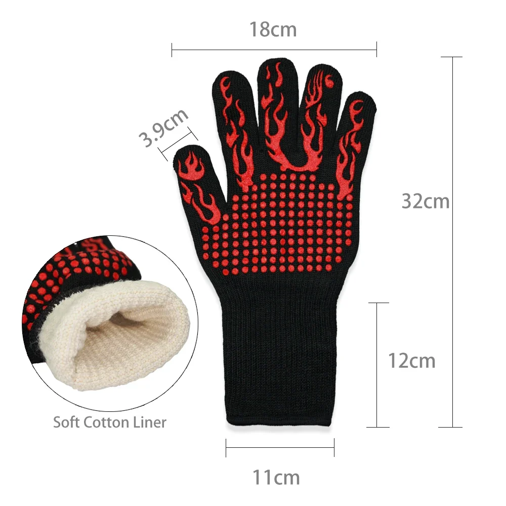 Premium Heat-Resistant BBQ and Oven Gloves for Safe Grilling and Baking