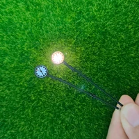Scale 1:87 Miniature Time Clock Light Model 3V Street Lamp For HO Train Railway Scene Layout Diorama Kits 2