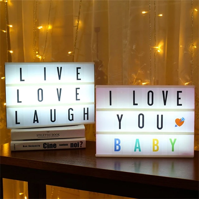 Lightbox A4 Cinematic Letters  Cinematic Light Box Letters - Led Light A4  Night - Aliexpress