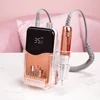 Metallic Gold Color 35000 RPM Electric Nail Drill Electric Nail File Machine Nail Drill Bits Cordless Polisher with Desktop Base 3