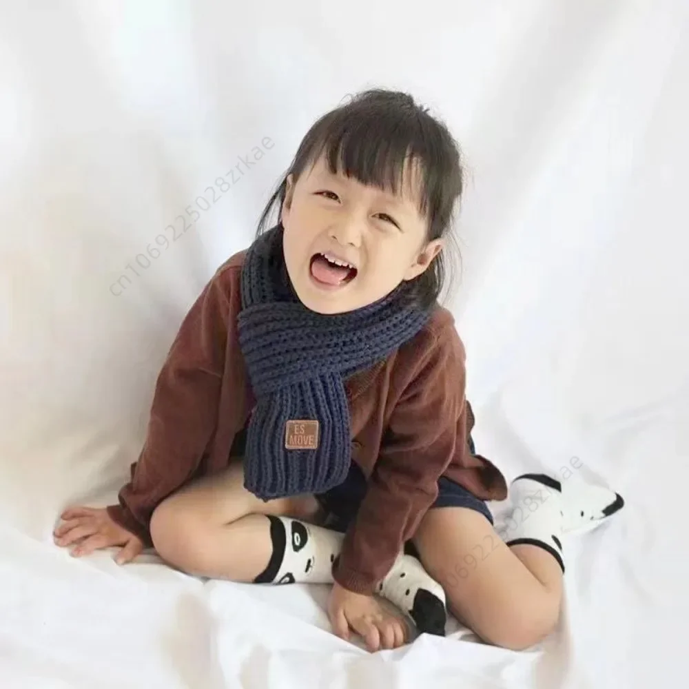 bufanda Baby Winter Knitted Scarf for Kids Boys Girls Warm Scarf Children Neck Warmer Wrap Soft Baby Shawls Winter Clothing