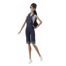 

1/6 Polka Dot Shirt Jumpsuit Denim Jeans Bib Pants 11.5" Doll Outfits Set for Barbie Clothes Top Trousers Shoes Accessories Toys