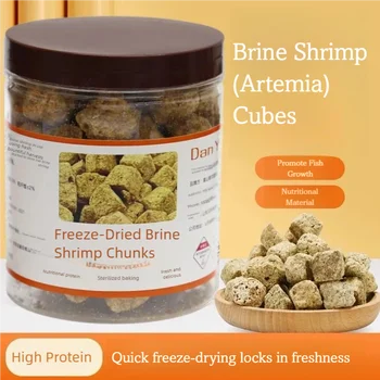 Freeze-Dried Brine Shrimp Cubes Fish Food High Protein Artemia Blocks For Tropical Fish, Arowana, Betta, Axolotl, Tortoise 1
