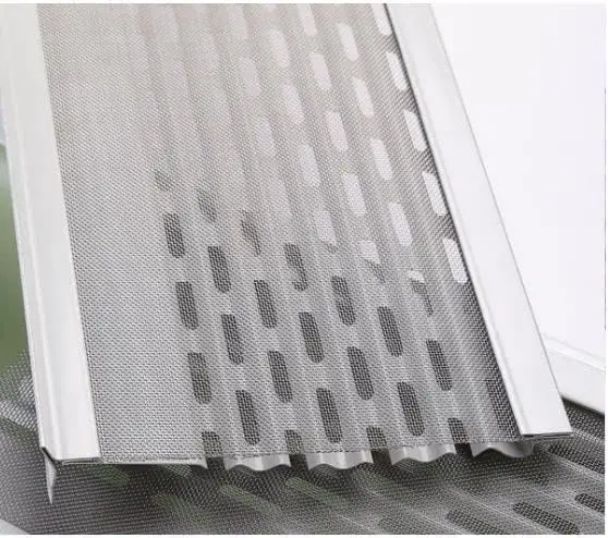 6&rdquo;Leaf Protection 100 Feet Stainless Steel Mesh White Aluminum Gutter Covers Contractor Grade Easy To Install