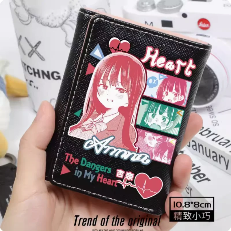 Anime The Dangers in My Heart Fashion Wallets PU Purse Card Holder Hasp Money Bag Cosplay Gift B133