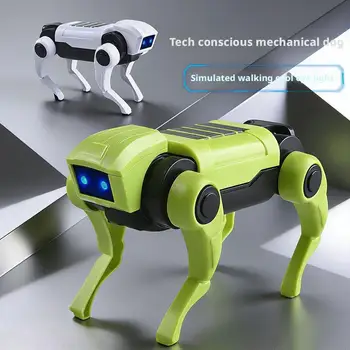 Cane Robot Elettrico Giocattolo Animale Veicolo Miniatura Animali Domestici Elettronici Installazione Fai-da-Te Imita gli Animali Giocattoli Educativi per Bambini