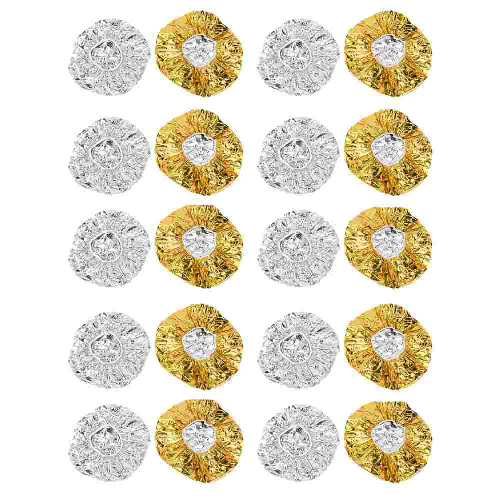 

20 Pcs Aluminum Foil Shower Cap Hair Dyeing Caps Elastic Heat Thermal Take Bath Deep Conditioning