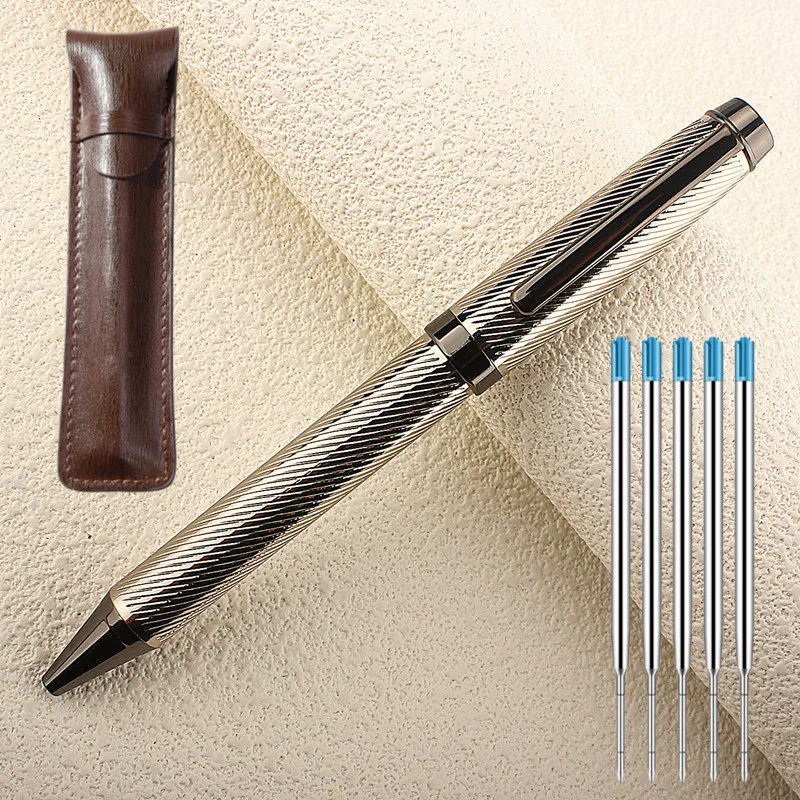 

Luxury 702 Metal Signing Pens 0.7mm Medium Nib Ink Gel Business Pen Bullet Smooth Fine Point Ink for Office School Gift
