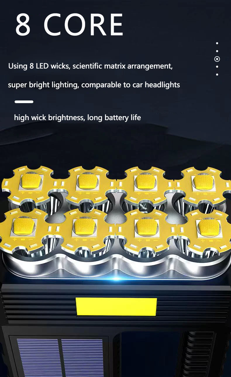Brilhante ao ar Led de Alta Lanternas Potência Recarregável Solar Poderosa Lanterna Ultra Livre Multi-função Portátil Tocha Searchlight 2 Computers & Electronics