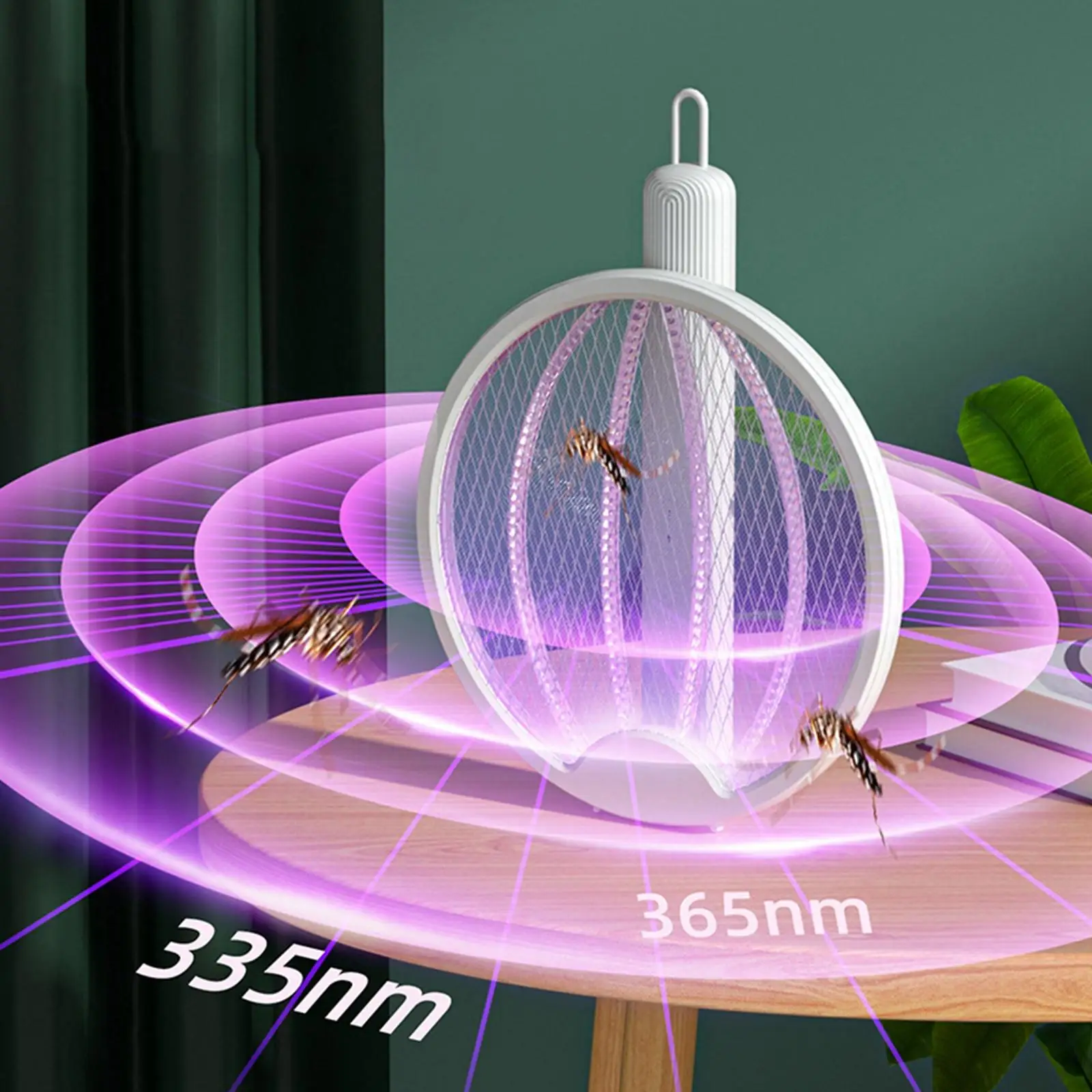 

Fly Racket Swatter Foldable Night Lamp for Camping, Home, Office, Kitchen,