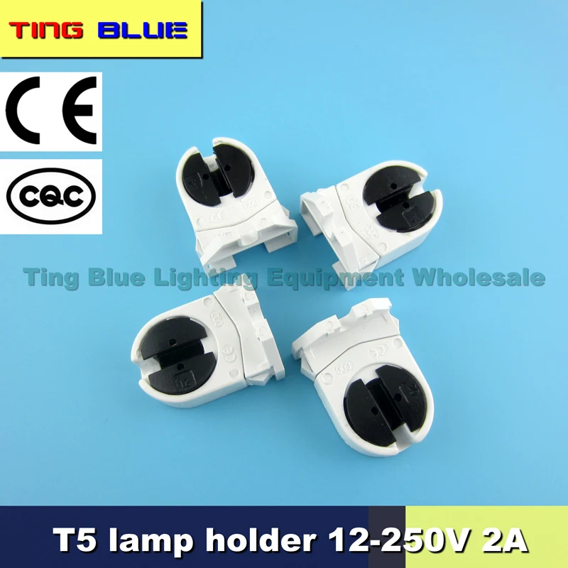10pcs T5 LED Tube Holder Fluorescent Lamp Holder Grille Light Mirror Headlight Wardrobe Kitchen Cabinet Light Header