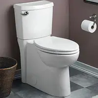 Elongated Two-Piece Toilet Chair Height White Porcelain Material 2