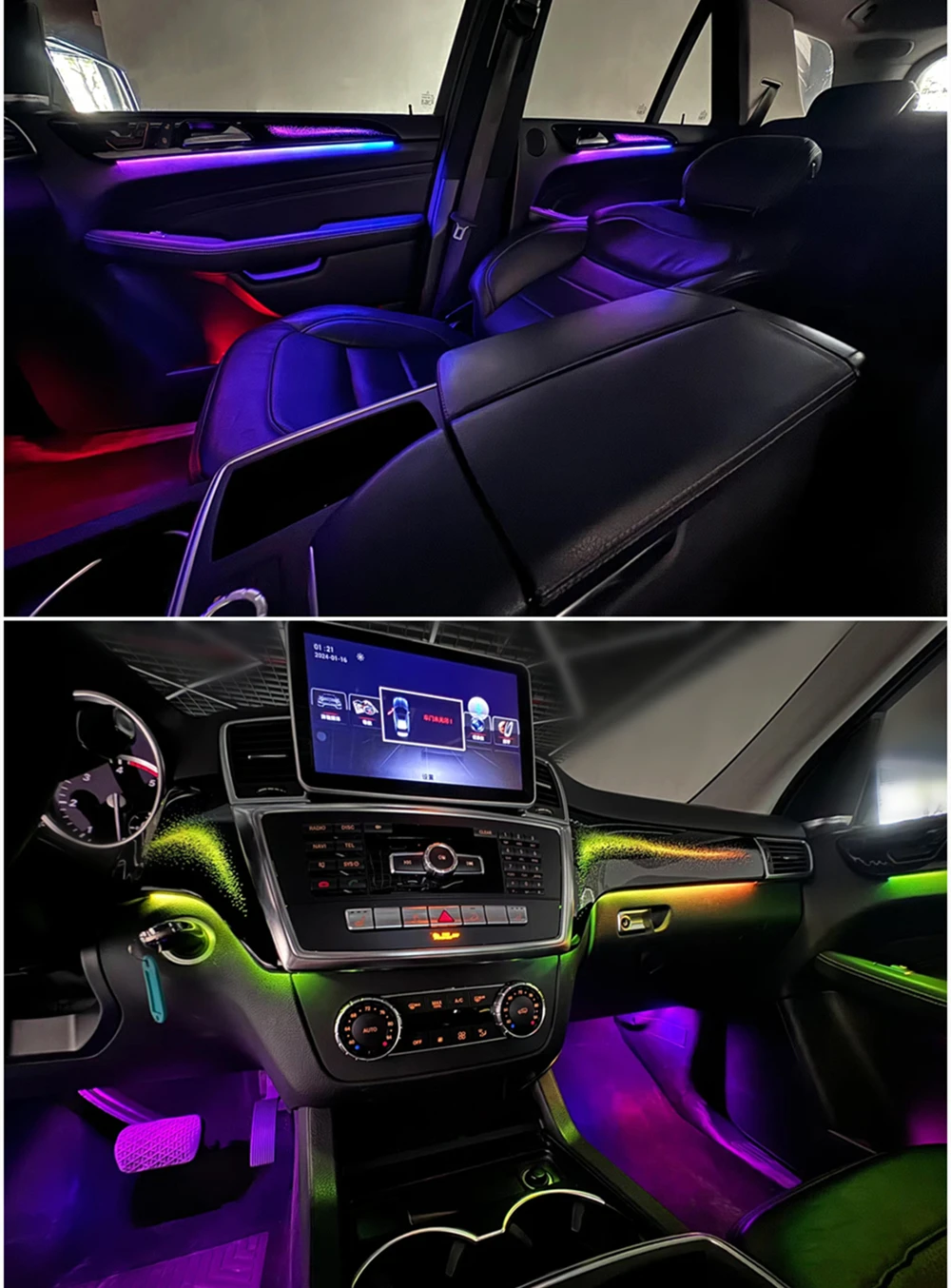 星空のダイナミックLEDインテリアドアライト,メルセデスベンツml,gl