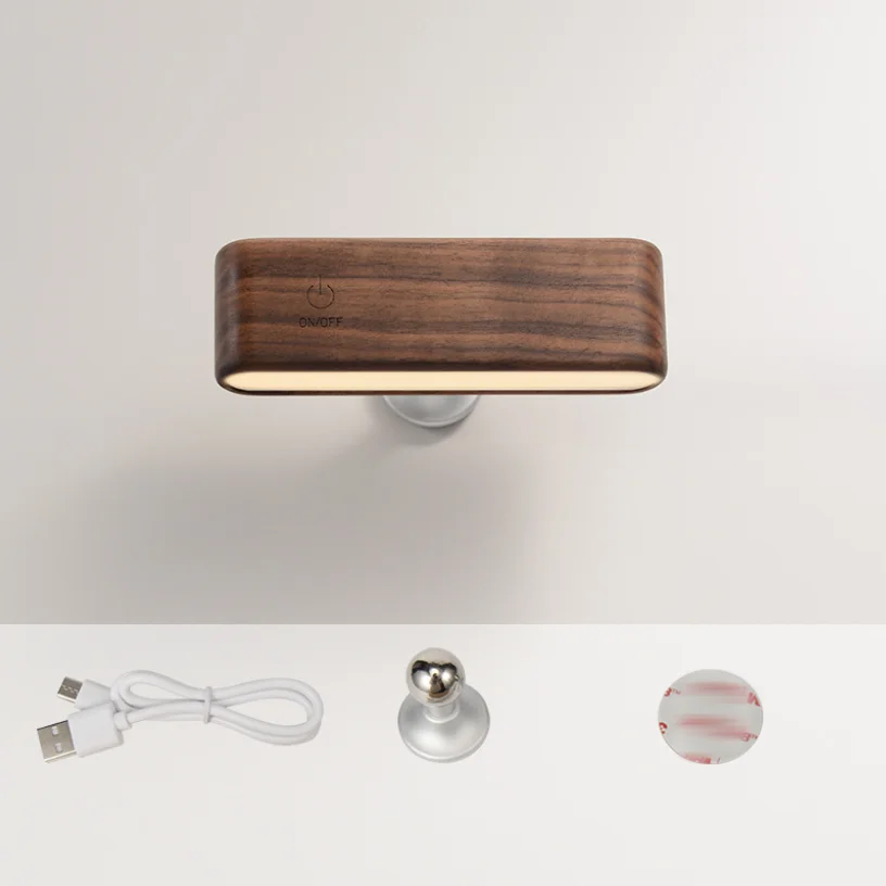 مصباح جداري LED خشبي بجانب السرير