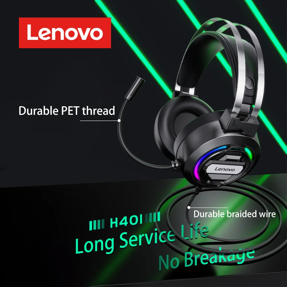 best laptop speakers Lenovo H401 HIFI Gaming Headset Gamer Headphones 7.1 Surround Sound For PS4 PC Computer Laptop With Microphone Wired Earphones wireless speakers for laptop