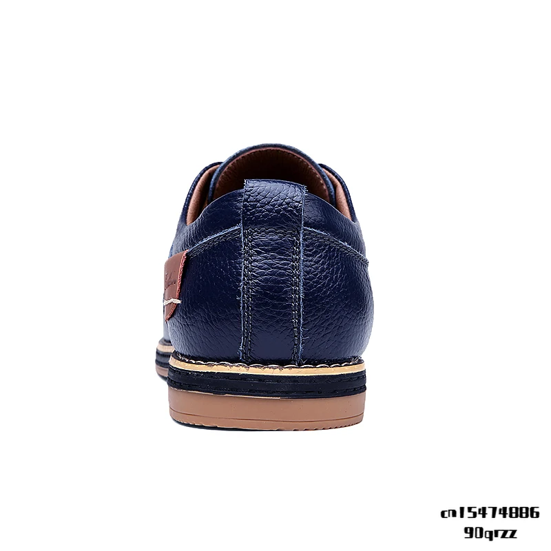 Large Size 38-48 Genuine Leather Golf Shoes Trendy Men's Outdoor Golfing Exercise Sneakers Leather Male Leisure Shoes