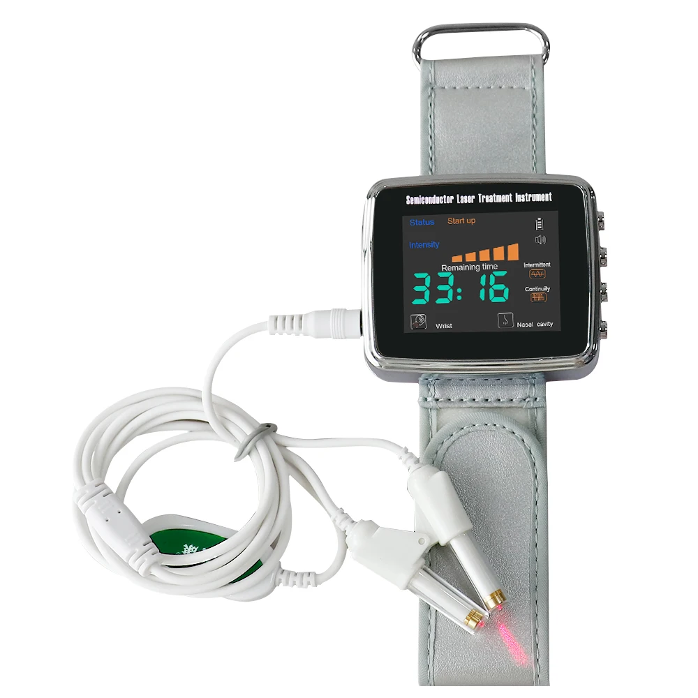 Laser Therapy Wrist Watch with 15-Color Light for Diabetes, Hypertension, and Sinusitis Relief