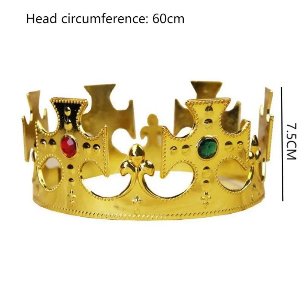 Party Jewelry Charles Coronation Round Tiaras Men's Crown Princess's Crowns Gold Crown Toy