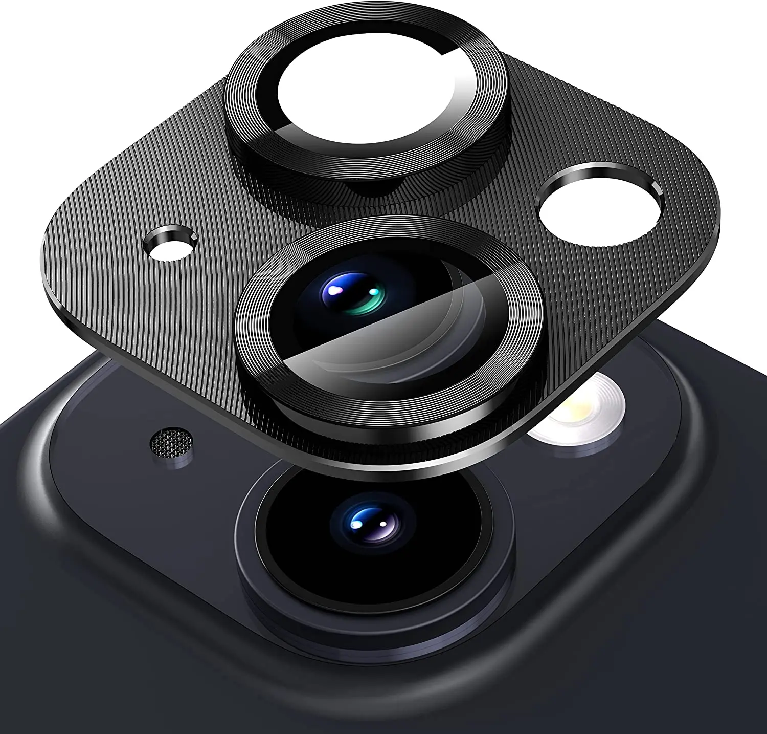 Premium Metal Camera Lens Protector with Tempered Glass Cover