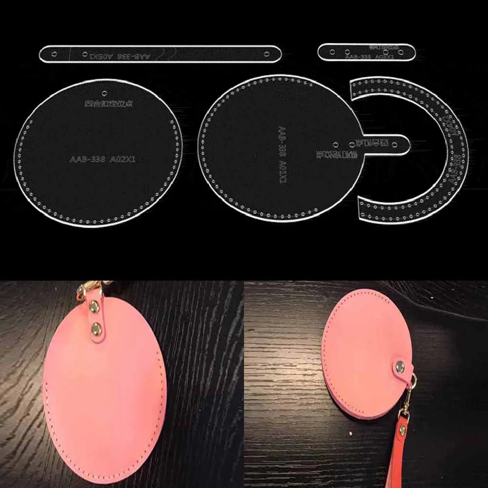 

Leather Bag Pattern Making with Kraft Paper and Acrylic Templates for Circular Zero Wallet