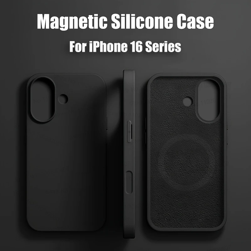 เคสซิลิโคนเหลว MagSafe สำหรับ iPhone 16/15/14/13/12/11 Pro Max