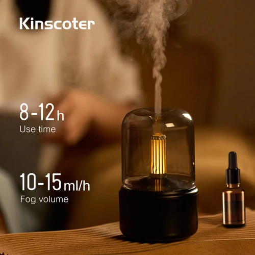 LED 앰비언트 라이트 필라멘트 공기 가습기, 120ml USB C 아로마 테라피 에센셜 오일 아로마 디퓨저 홈 침실 선물용 2