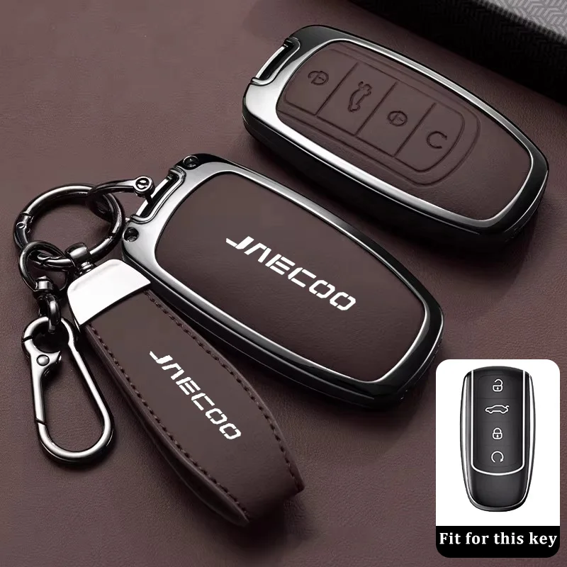 Premium Car Key Case with Keychain - Protective Cover and Holder