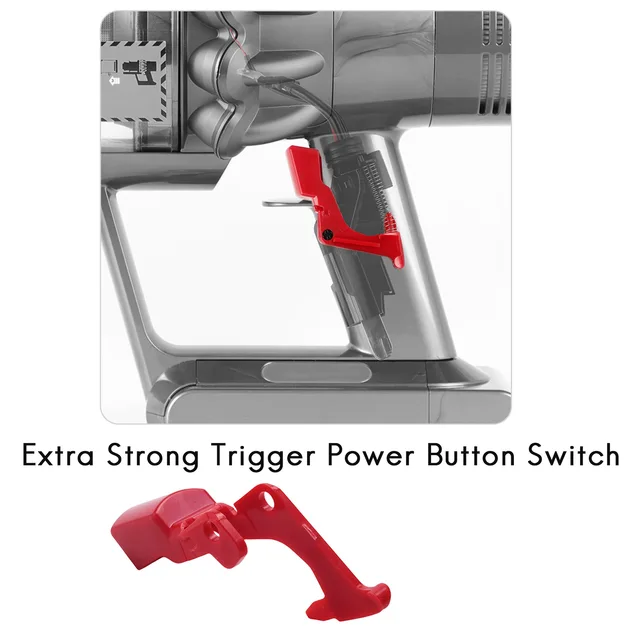 2Pcs Extra Strong Trigger Power Button Switch for Dyson V10 V11 Vacuum Cleaner Sweeper Replace for Home Cleaning 6