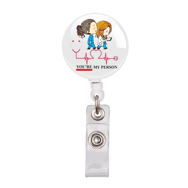 Funny Retractable Badge Reel for Nurse Doctor Employee ID (As Far As I  Know, I'm Delightful)