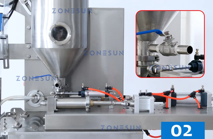 ZONESUN ZS-S100 Automatic Paste Filling Sealing Machine With Date Printer