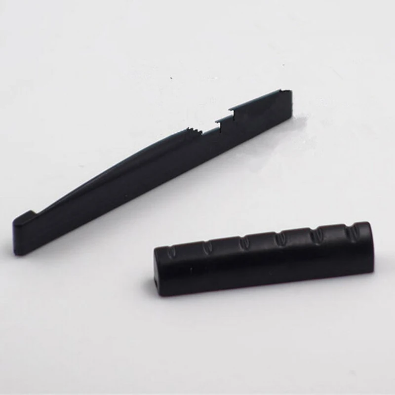 6 String Classical Guitar Saddle Nut Black/White Bone Bridge Acoustic Folk Replacement Spare Part