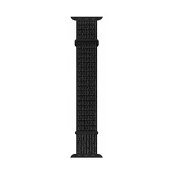 Braided Nylon Strap - Breathable Bracelet - 42mm series 10 (Reflective black)