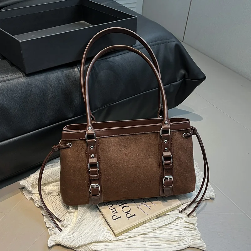 PU Leather Shoulder Bags Large Underarm Bag Vintage Commuter Bag for Women Work Shopping Travel Daily