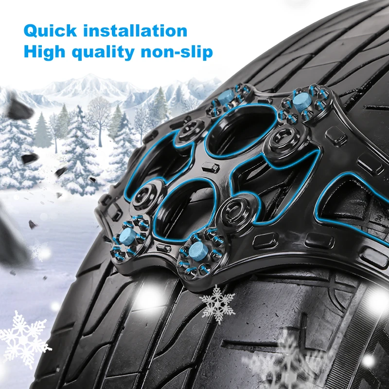 Car Snow Tire Anti-Skid Chains 4PCS/Set for Mud Snow