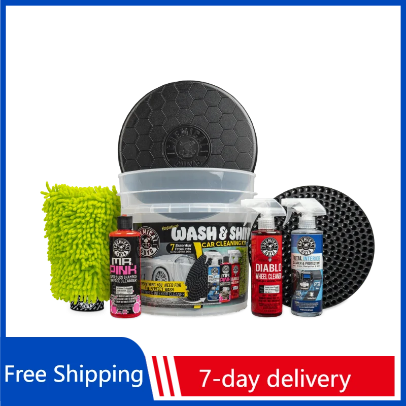 

Chemical Guys Professional Wash & Shine Car Cleaning Kit (7 Essential Products) Cleaning Tools Swimming Pool Cleaner