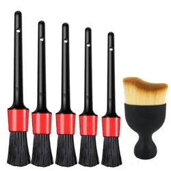 Premium Car Cleaning Brush Set - Versatile Detailing Brushes for Interior, Exterior, and Wheel Care (Set 6)