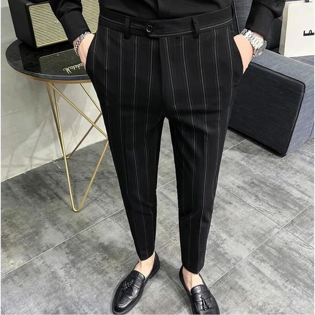 Buy online Grey Striped Formal Trouser from Bottom Wear for Men by Ennoble  for ₹719 at 76% off | 2024 Limeroad.com