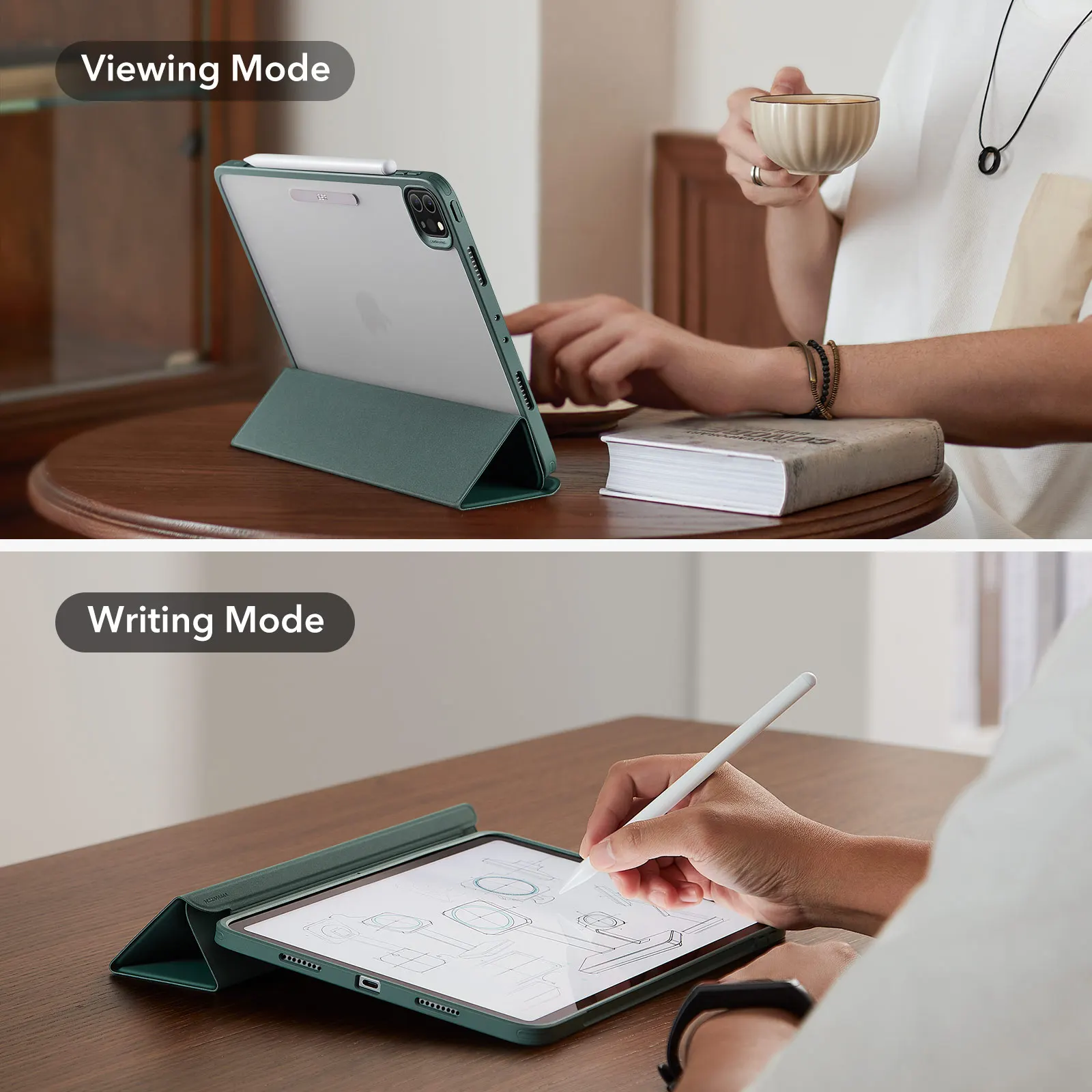 Estojo Magnético Destacável Esr para Ipad Capa Inteligente para Ipad Pro 11 Ipad Pro 12.9 Suporte a Lápis 10 2023 - Imagem 2