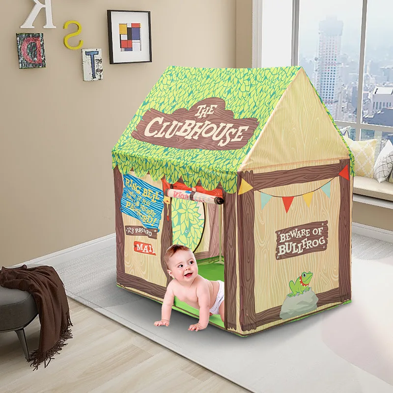 

Indoor and Outdoor Crawling Folding Play House Yurt Boy Girl Small House Printing Tunnel Baby Toy Tent Tent for Kids
