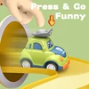 Baby Cartoon Toy Car Mini Press Go Vehicles Inertia Pull Back Cars Montessori Early Education Crawling Toys for Toddlers Boys 2
