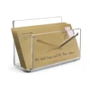 1Pc Acrylic Desk Organizer Desktop Letter Sorter Mail Tray File Organiser Office Home Bookends Book Holder Storage Rack 4