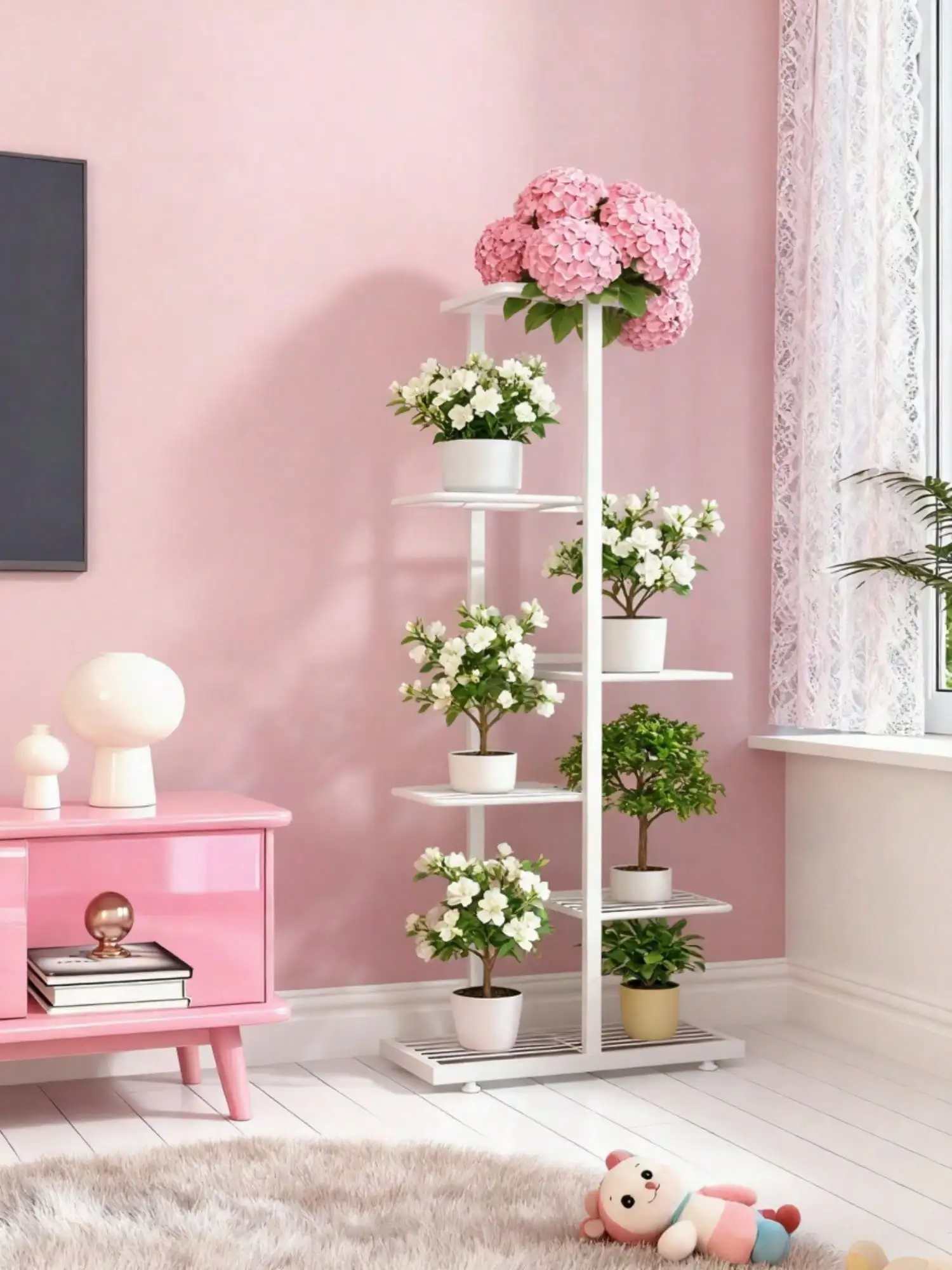 26773-109783.jpg Indoor Vertical Flower Pot Shelf Premium Modern Black Metal 6-Tier Space-Saving Plant Stand
