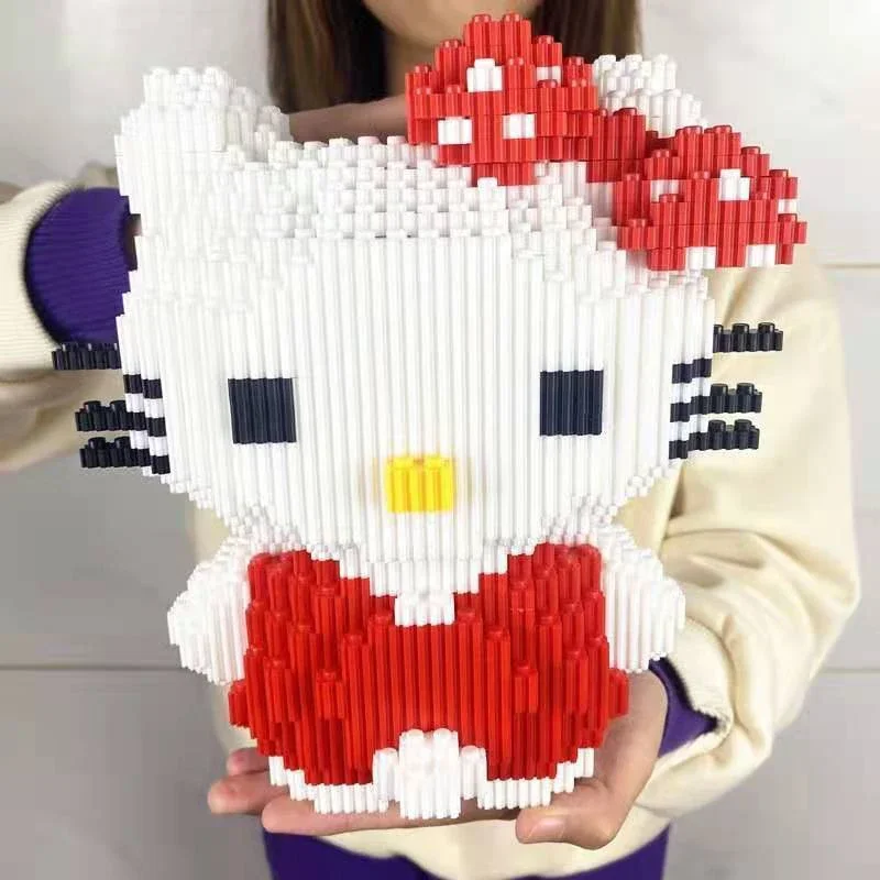 

Sanriomy Мелоди Hello Kitty мелкие частицы аниме экшн-фигурки собранные строительные блоки игрушка девочка стерео кот головоломки