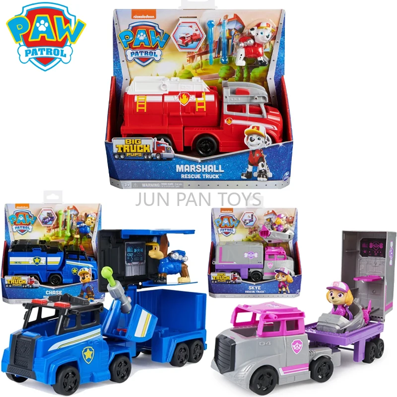 

Paw Patrol Big Truck Pups Skye Marshall Chase Reacue Truck Transforming Toy Trucks Collectible Action Figure Kids Toys Gifts