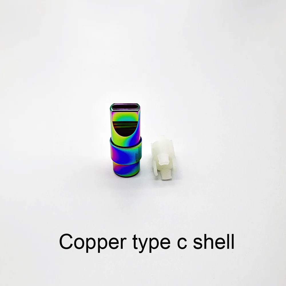 20PCS Copper Type-C Colorful Plated Plug USB C Light Rainbow Shell For DIY Repair Fast Charging Cable Keyboard Cable Data Plug