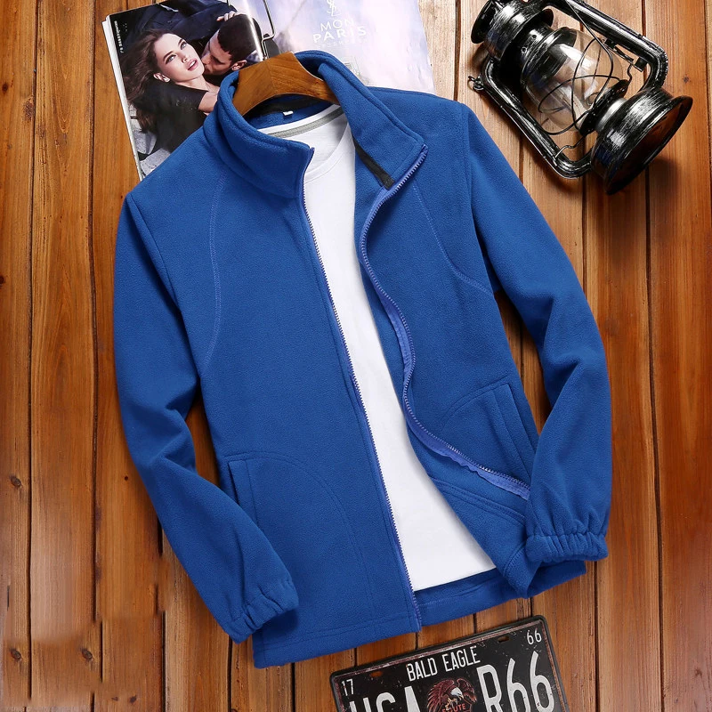 Women's Winter Zipper Cardigan - Warm Coral Fleece Jacket
